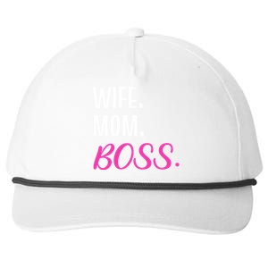 Wife Mom Boss Mother Great Gift Snapback Five-Panel Rope Hat