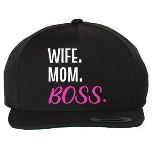 Wife Mom Boss Mother Great Gift Wool Snapback Cap