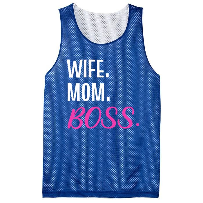 Wife Mom Boss Mother Great Gift Mesh Reversible Basketball Jersey Tank