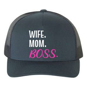 Wife Mom Boss Mother Great Gift Yupoong Adult 5-Panel Trucker Hat