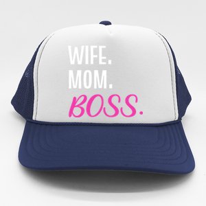 Wife Mom Boss Mother Great Gift Trucker Hat