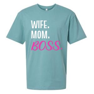 Wife Mom Boss Mother Great Gift Sueded Cloud Jersey T-Shirt