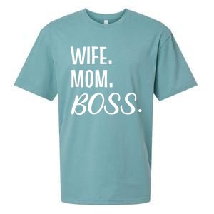 Wife Mom Boss Mother Gift Sueded Cloud Jersey T-Shirt