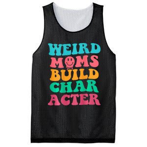 Weird Moms Build Character, Funny Mother's Day, Trendy Weird Mesh Reversible Basketball Jersey Tank