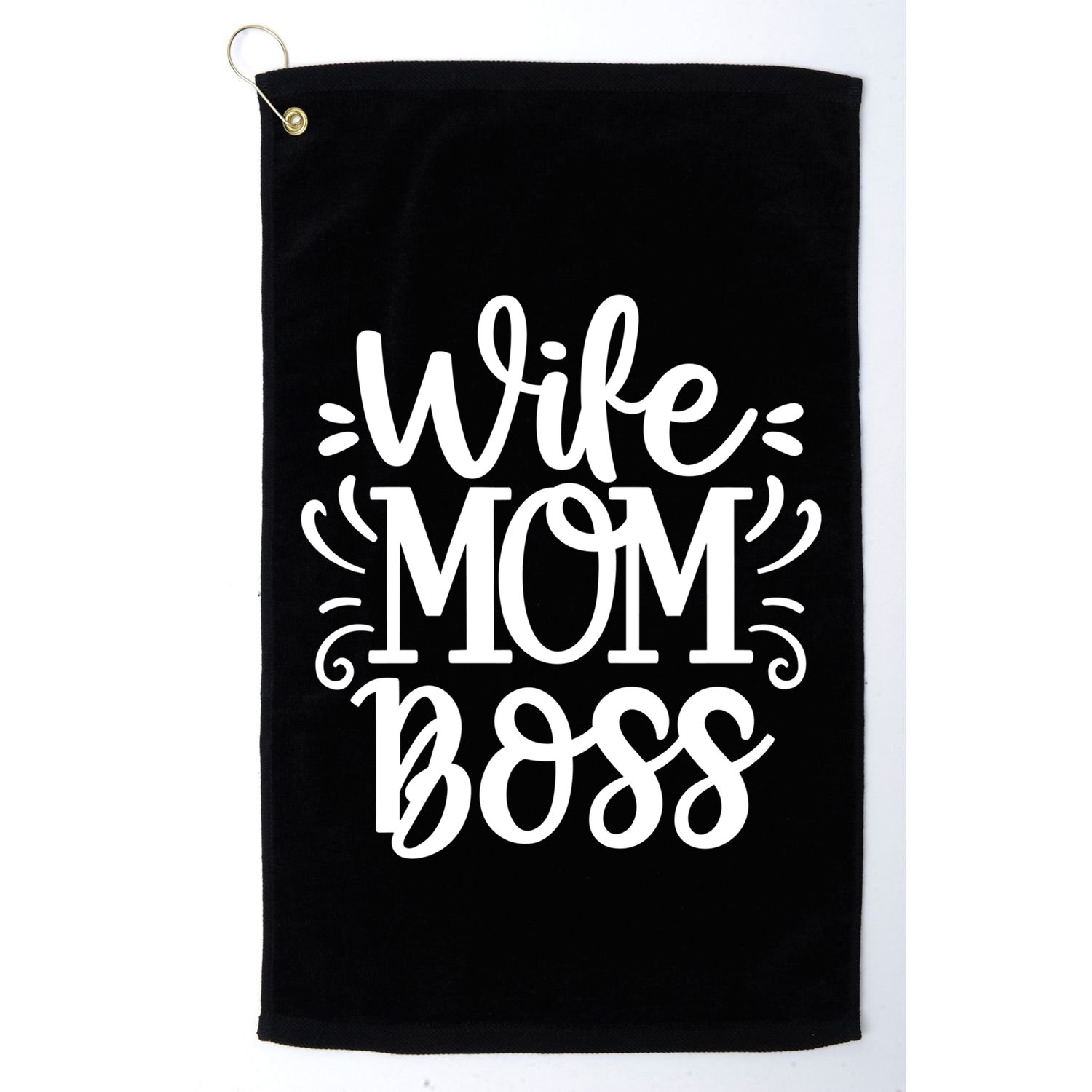 Wife Mom Boss Funny Gift Golf Towel