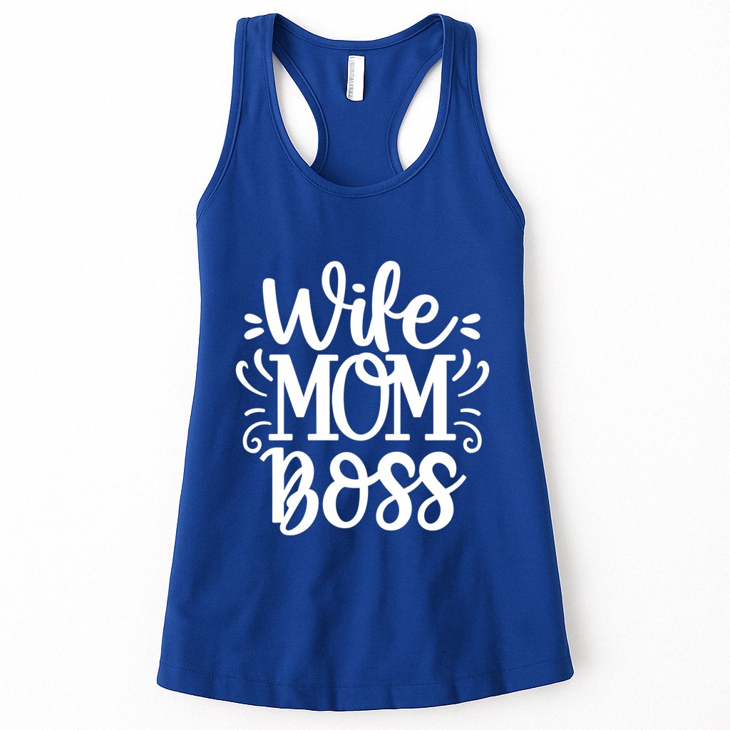 Wife Mom Boss Funny Gift Womens Tank Top