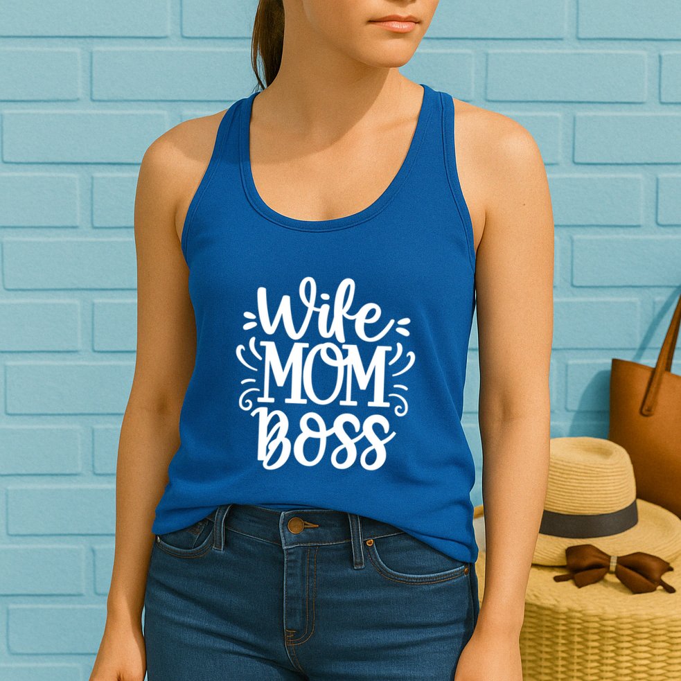 Wife Mom Boss Funny Gift Womens Tank Top