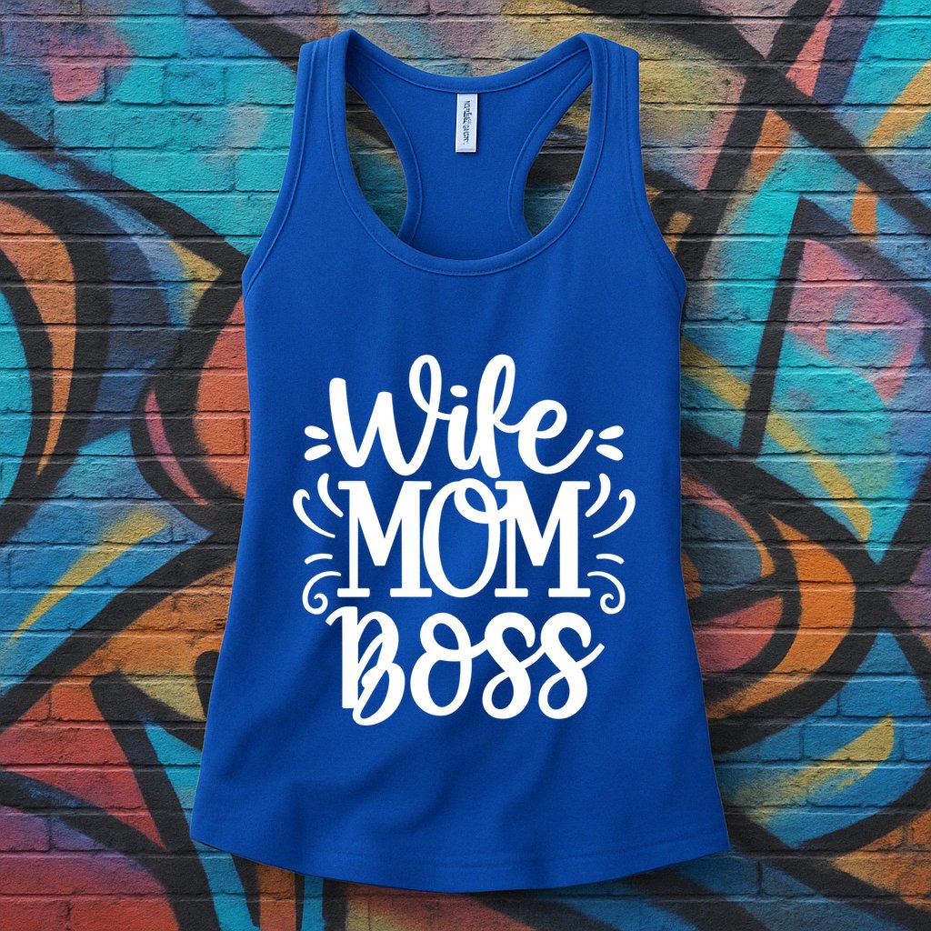 Wife Mom Boss Funny Gift Womens Tank Top