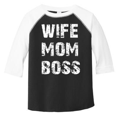 Wife Mom Boss Toddler Fine Jersey T-Shirt