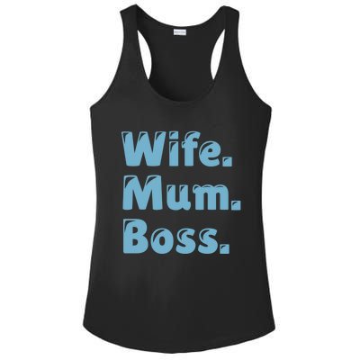 Wife Mom Boss Gift Ladies PosiCharge Competitor Racerback Tank