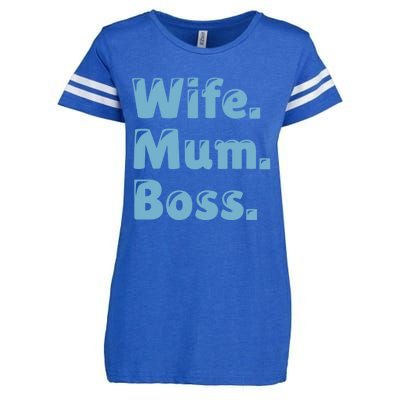 Wife Mom Boss Gift Enza Ladies Jersey Football T-Shirt