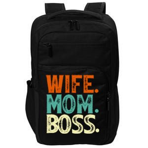 Wife Mom Boss Mother's Day Gift Impact Tech Backpack