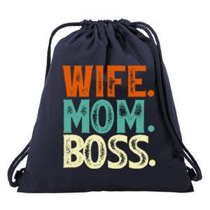 Wife Mom Boss Mother's Day Gift Drawstring Bag