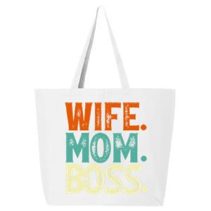 Wife Mom Boss Mother's Day Gift 25L Jumbo Tote