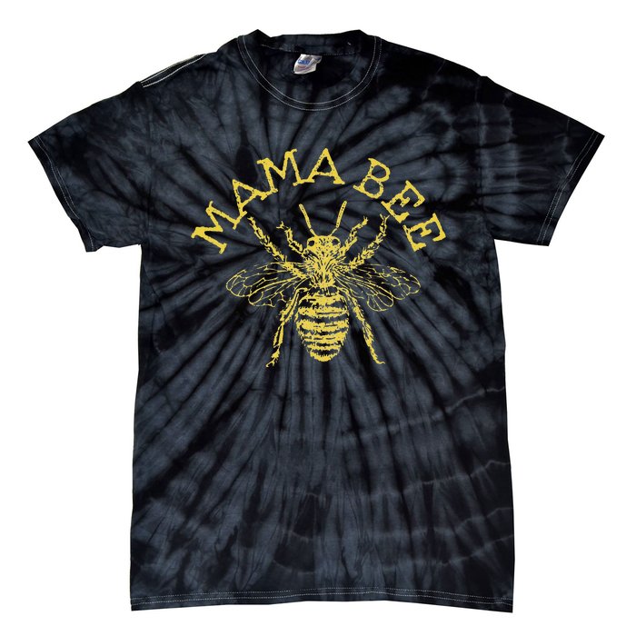 Womens Mama Bee Cute Funny Beekeeper Mother's Day Bee Lover Gift Tie-Dye T-Shirt