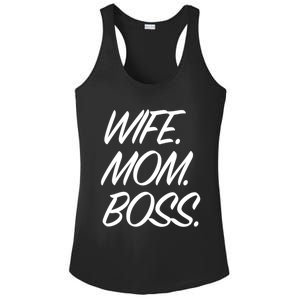 Wife Mom Boss Funny Mothers Day Gift Funny Gift Ladies PosiCharge Competitor Racerback Tank