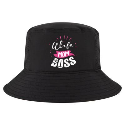 Wife Mom Boss Wife Mum Chef Meaningful Gift Cool Comfort Performance Bucket Hat