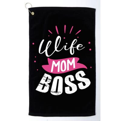 Wife Mom Boss Wife Mum Chef Meaningful Gift Platinum Collection Golf Towel