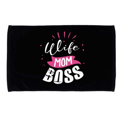 Wife Mom Boss Wife Mum Chef Meaningful Gift Microfiber Hand Towel