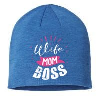 Wife Mom Boss Wife Mum Chef Meaningful Gift Sustainable Beanie