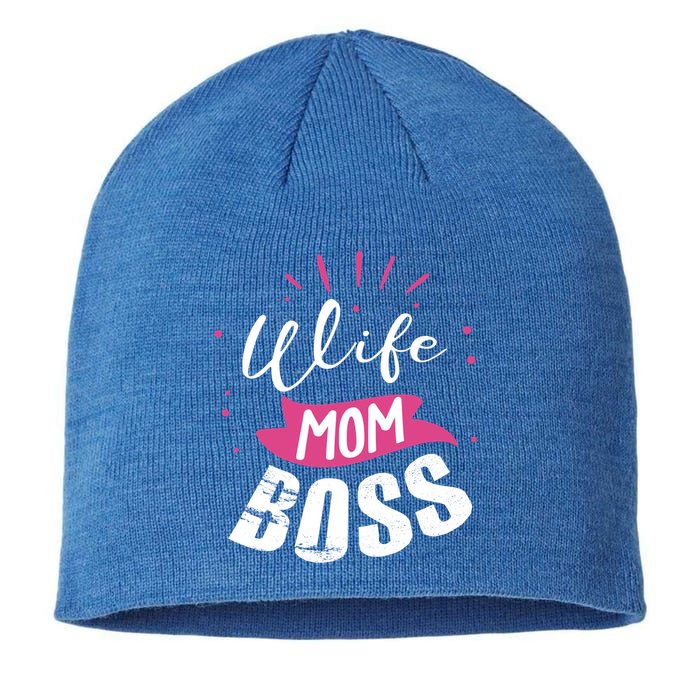 Wife Mom Boss Wife Mum Chef Meaningful Gift Sustainable Beanie