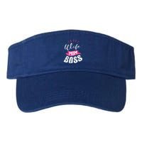 Wife Mom Boss Wife Mum Chef Meaningful Gift Valucap Bio-Washed Visor