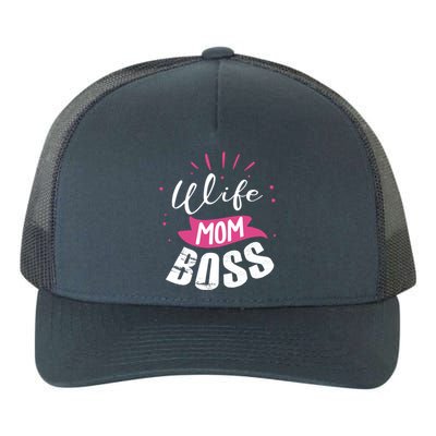 Wife Mom Boss Wife Mum Chef Meaningful Gift Yupoong Adult 5-Panel Trucker Hat