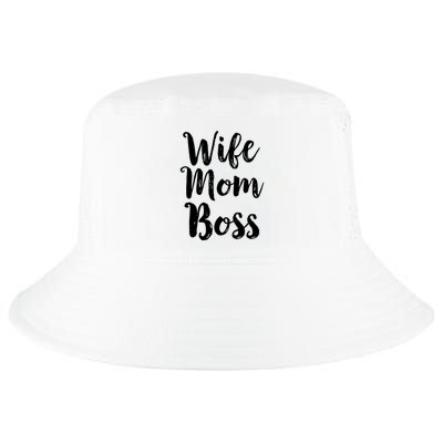 Wife Mom Boss Mothers Day Gift Mommy Mama Momma Cool Comfort Performance Bucket Hat