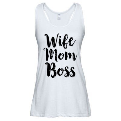 Wife Mom Boss Mothers Day Gift Mommy Mama Momma Ladies Essential Flowy Tank