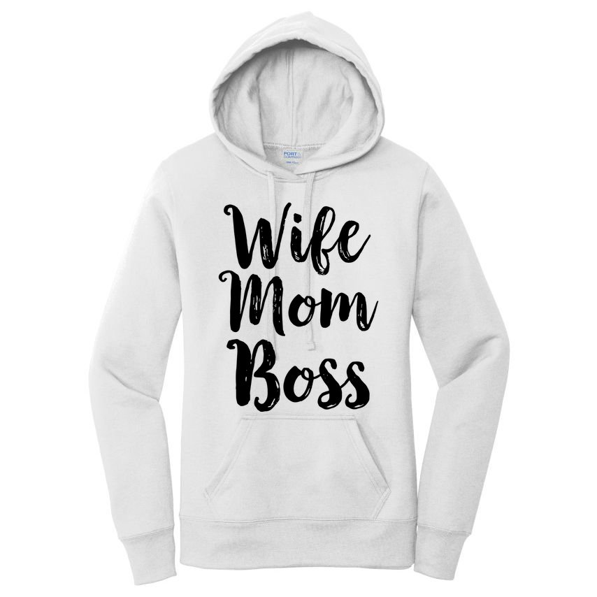 Wife Mom Boss Mothers Day Gift Mommy Mama Momma Women's Pullover Hoodie