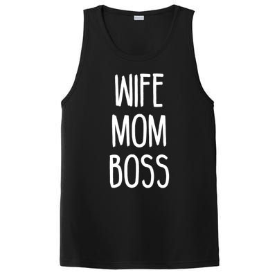 Wife Mom Boss Mother's Funny Statet Cute Gift PosiCharge Competitor Tank