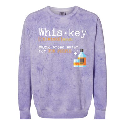 Whiskey Magic Brown Water For Fun People Gift Ing Ers Funny Gift Colorblast Crewneck Sweatshirt