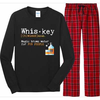 Whiskey Magic Brown Water For Fun People Gift Ing Ers Funny Gift Long Sleeve Pajama Set