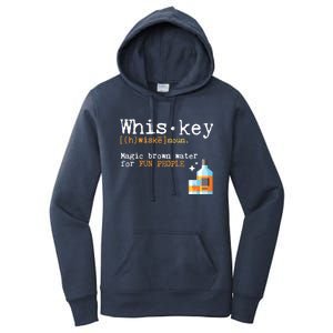 Whiskey Magic Brown Water For Fun People Gift Ing Ers Funny Gift Women's Pullover Hoodie