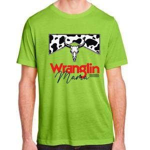 Wrangling Mama Bull Skull Leopard Western Mother's Day Adult ChromaSoft Performance T-Shirt