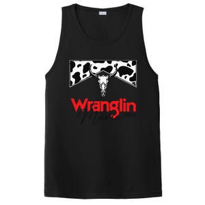 Wrangling Mama Bull Skull Leopard Western Mother's Day PosiCharge Competitor Tank