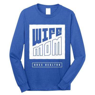 Wife Mom Boss Realtor Female Career Agents Gift Long Sleeve Shirt