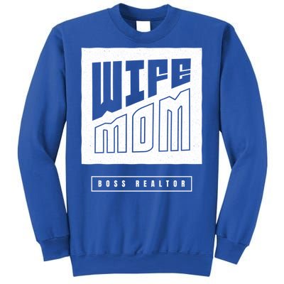 Wife Mom Boss Realtor Female Career Agents Gift Sweatshirt