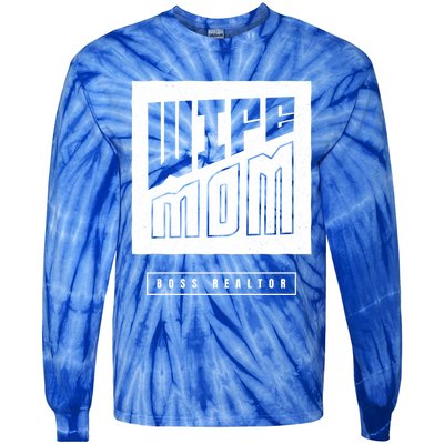 Wife Mom Boss Realtor Female Career Agents Gift Tie-Dye Long Sleeve Shirt