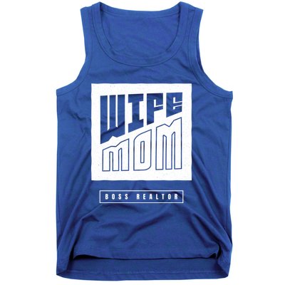 Wife Mom Boss Realtor Female Career Agents Gift Tank Top