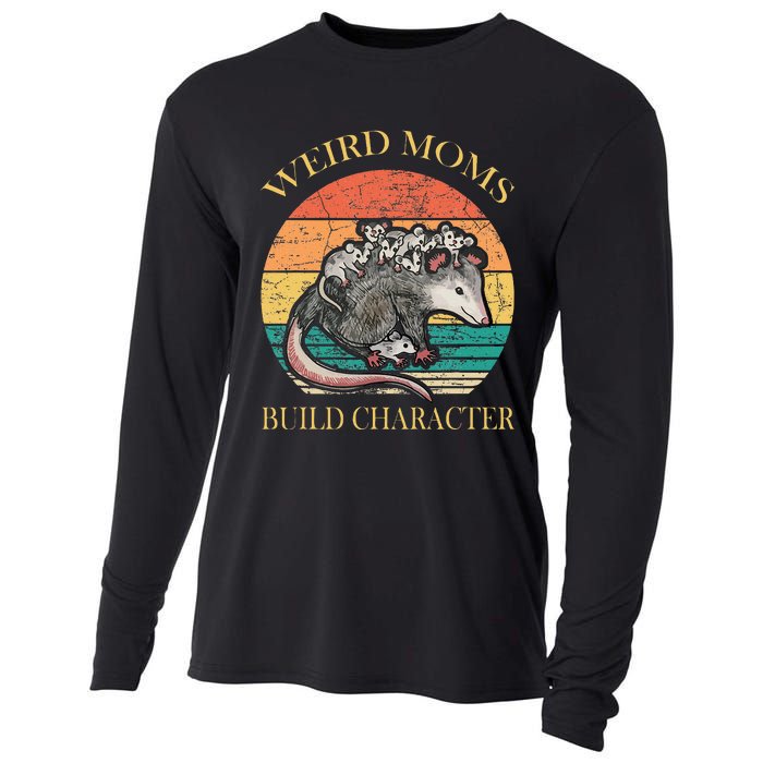 Weird Moms Build Character Opossum Cooling Performance Long Sleeve Crew