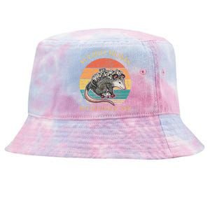 Weird Moms Build Character Opossum Tie-Dyed Bucket Hat