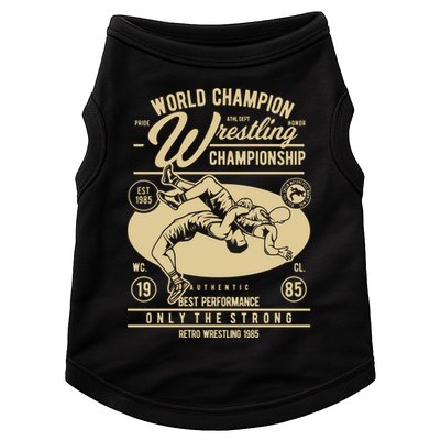 Wrestling Men Boy Wrestle Retro Wrestler Funny Wrestling Doggie Tank