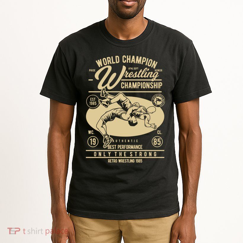 Wrestling Men Boy Wrestle Retro Wrestler Funny Wrestling Tall T-Shirt
