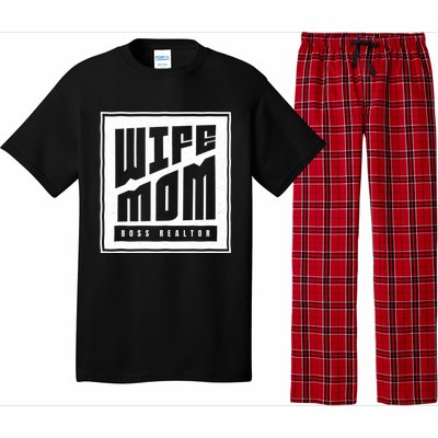 Wife Mom Boss Realtor Female Career Agents Gift Pajama Set