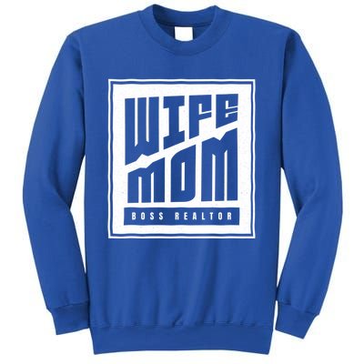 Wife Mom Boss Realtor Female Career Agents Gift Sweatshirt