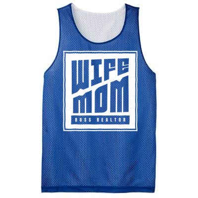 Wife Mom Boss Realtor Female Career Agents Gift Mesh Reversible Basketball Jersey Tank