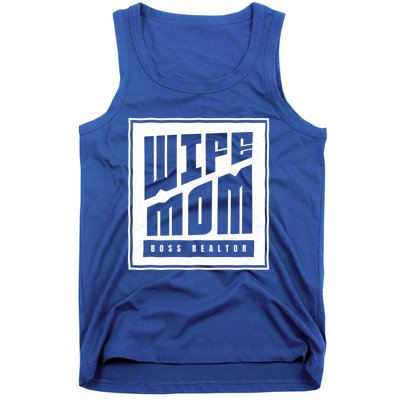 Wife Mom Boss Realtor Female Career Agents Gift Tank Top