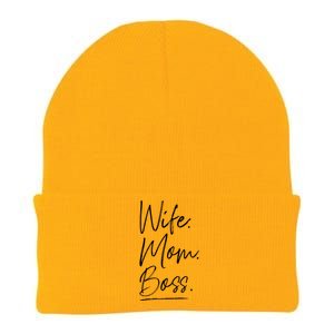 Wife Mom Boss Gift Knit Cap Winter Beanie