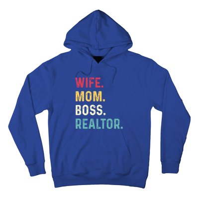 Wife Mom Boss Realtor Female Funny Gift Hoodie